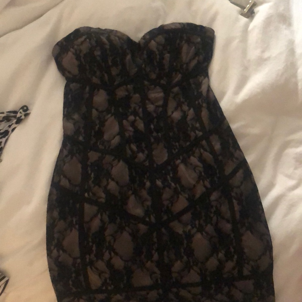 Lace strapless dress